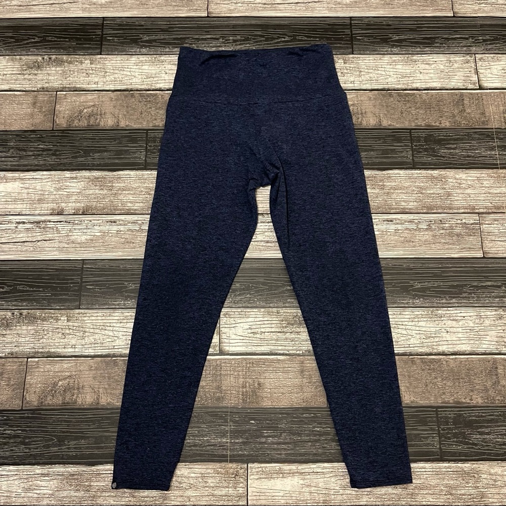 Onzie Cropped Leggings Womens Size Medium Blue Black Marled Active Pants‎